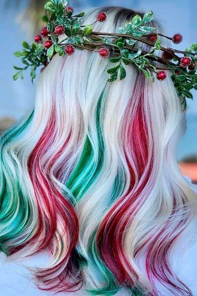 Peek a boo hair spesial natal.