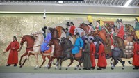 Dalam stasiun ini terdapat gambar budaya Changan.