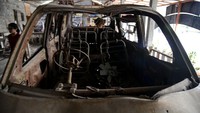 Penampakan mobil evakuasi yang masih tersimpan dalam museum tersebut.