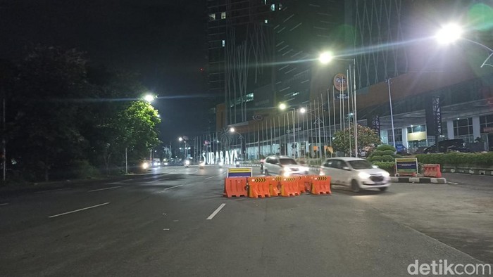 bundaran waru tidak disekat karena tidak ramai saat pergantian tahun