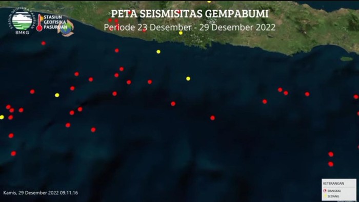 Gempa di Jatim selama 23-29 Desember 2022