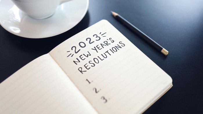 Ilustrasi resolusi tahun baru 2023