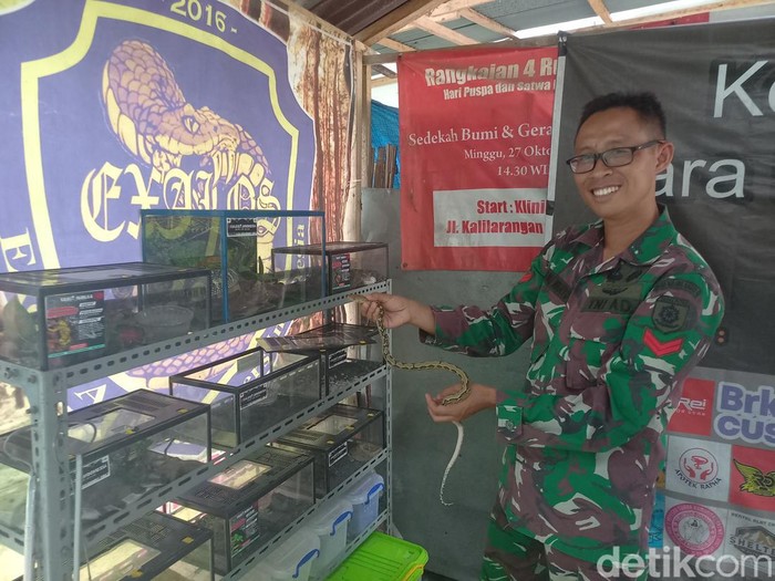 Janu Wahyu Widodo (37), Ketua Umum sekaliguus Pendiri Exalos Indonesia saat ditemui di Brigif 6, Palur, Sukoharjo, Jumat (30/12/2022).