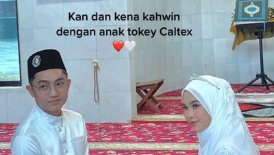 10 Foto Wanita Viral Dapat Jodoh Pemilik Pom Bensin yang Dikira Tukang Kebun