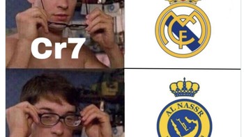 Kirain gabung lagi ke Real Madrid, ternyata Al Nassr. Logo keduanya hampir persis mirip. Foto: Twitter