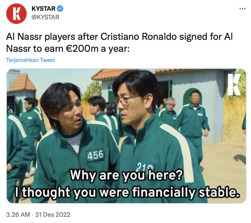 Cristiano Ronaldo gabung ke klub sepak bola Arab Saudi, Al Nassr.