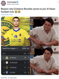 Cristiano Ronaldo gabung ke klub sepak bola Arab Saudi, Al Nassr.