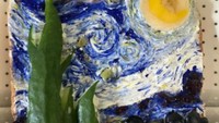 Roti yang satu ini dibuat mirip seperti lukisan terkenal The Starry Night karya Van Gogh. Lengkap dengan buah dan selai yang jadi pemanisnya. Foto: Instagram