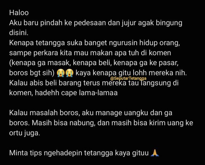 Pindah ke Desa, Netizen Ini Kena Julid Tetangga Karena Selalu Beli Makanan