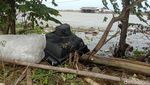 Potret Keganasan Gelombang Air Laut Hantam Pesisir Indramayu