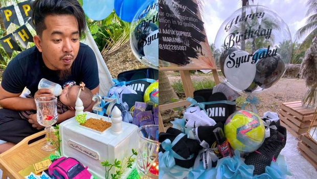 Beredar viral di media sosial, seorang istri memberikan kue yang tidak biasa untuk ulang tahun suaminya.