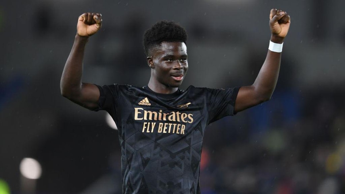 Winger Arsenal, Bukayo Saka. (Foto: Arsenal FC via Getty Images/Stuart MacFarlane)