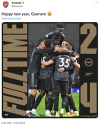 Meme Arsenal di puncak klasemen Liga Inggris.
