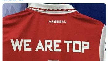 Arsenal kokoh di puncak klasemen Liga Inggris. Foto: Twitter