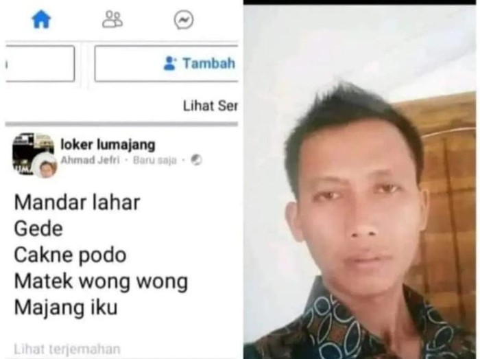 Postingan pria di Lumajang yang doakan Semeru banjir lahar