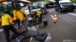 Jalan Berlubang di Semanggi yang Bikin Pesepeda Jatuh Kini Ditambal
