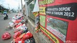 Duh.. Sampah Berserakan di Jalan Raya Citayam Depok