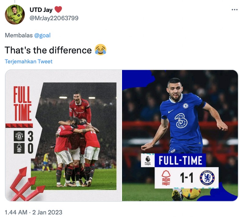 Meme Chelsea ditahan imbang Nottingham Forest