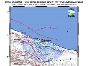 Gempa M 4,1 Guncang Jayapura Papua, Berpusat di Laut