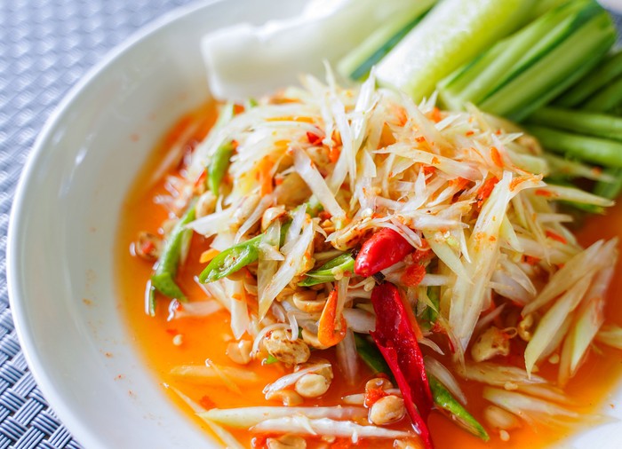 Resep Selada Pepaya Muda Thailand (Som Tum)