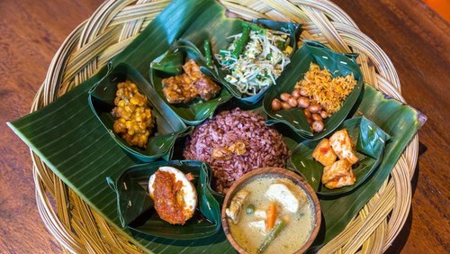 Ilustrasi sarapan di Bali.
