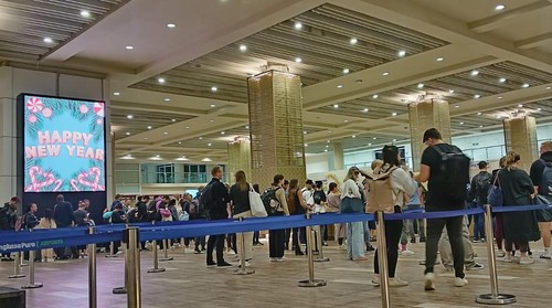Suasana di Bandara Ngurah Rai Bali.
