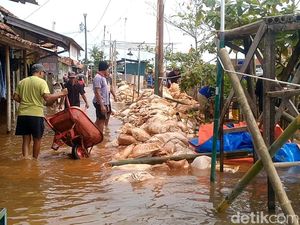 Banjir di Tirto Pekalongan Berangsur Surut Usai Tanggul Sungai Meduri Jebol
