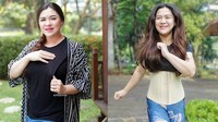 Berat badannya naik puluhan kg saat hamil. Vicky Shu sukses diet ketat dan jaga makan sampai berat badannya turun sebanyak 18 kg. Foto: Site News/Pool
