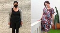 Di tahun 2020, Tya Ariestya berat badannya sempat mencapai angka 74. Dengan pola makan sehat dan diet teratur serta olahraga, kini ia berhasil menurunkan 24 kg. Foto: Site News/Pool