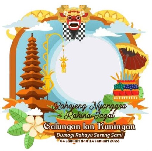 20 Link Twibbon Hari Raya Galungan dan Kuningan 2023.