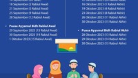 Jadwal puasa sunnah September-Oktober 2023.