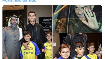Cristiano Ronaldo sudah berada di rumah barunya, di klub  Al Nassr di Arab Saudi. Foto: Twitter
