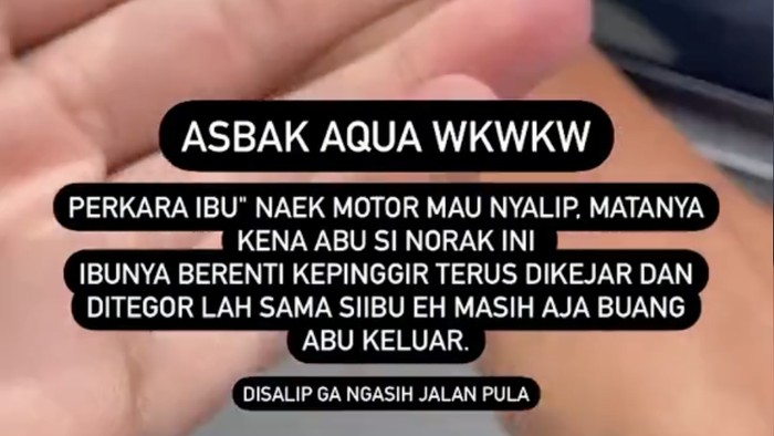 Pemobil ditegur saat merokok sambil nyetir