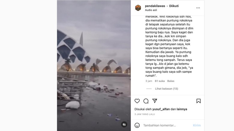 Sampah di Masjid Raya Al Jabbar Sampah di Masjid Raya Al Jabbar