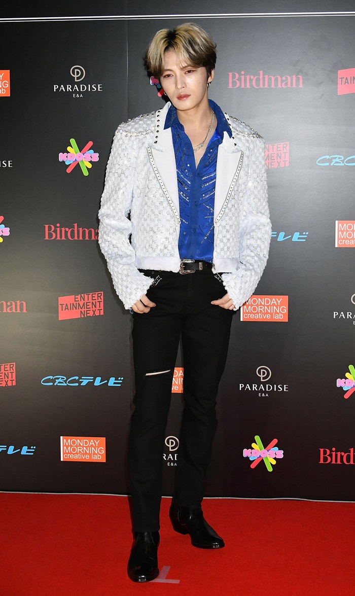 NAGOYA, JAPAN - JANUARY 02:  K-Pop singer Kim Jae-Joong attends the photocall for KROSS Vol.1 Kpop Masterz on January 2, 2023 in Nagoya, Japan.  (Photo by Jun Sato/WireImage)