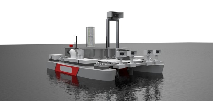 Desain kapal pembantu pencarian korban kecelakaan perairan dari tim mahasiswa ITS.