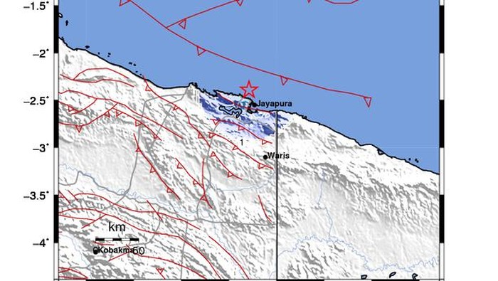 Gempa M 4,1 guncang Jayapura, Papua.