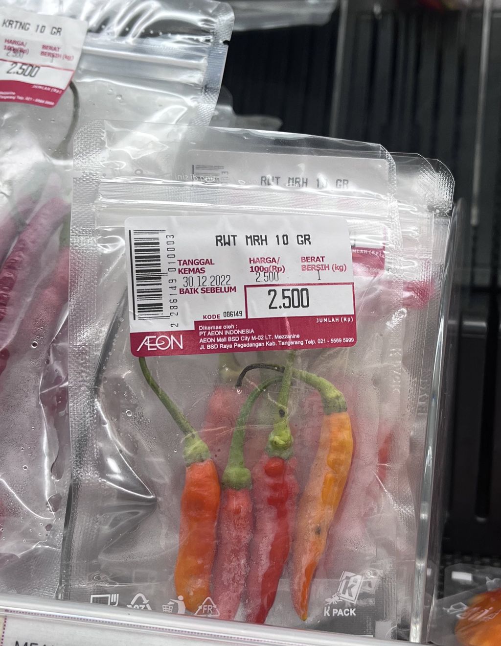 Harga cabe rawit di supermarket