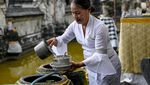 Potret Khidmat Perayaan Galungan di Pura Jagatnatha Bali