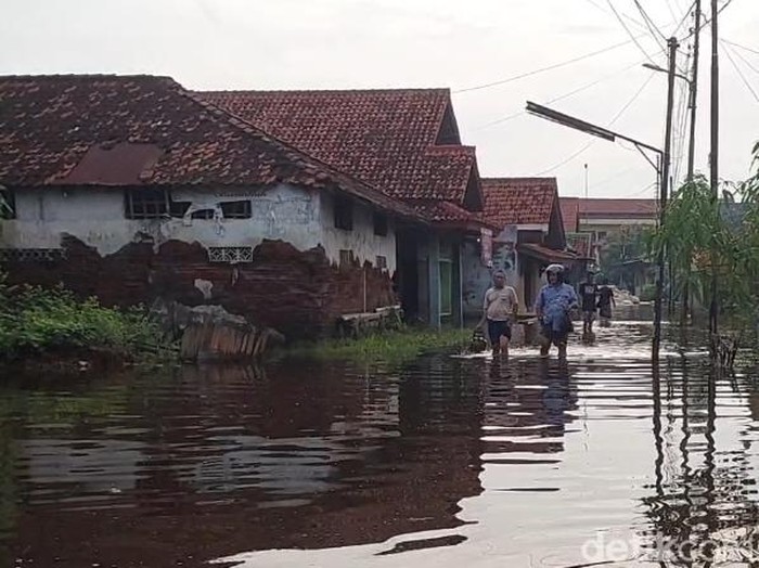 Lokasi banjir di Kota Pekalongan yang berangsur surut, Rabu (4/1/2023).