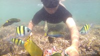 Snorkeling di Pantai Cerocok.