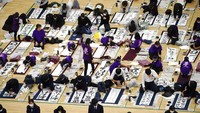 Kontes ini diikuti ribuan seniman kaligrafi Jepang atau disebut juga Shodo.  