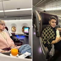 Dilihat dari akun Instagramnya masing-masing, baik Caren Delano maupun Ivan Gunawan sama-sama gemar travelling. Keduanya punya gayanya masing-masing saat sedang naik pesawat. Foto: dok. Instagram @carendelano/@ivan_gunawan