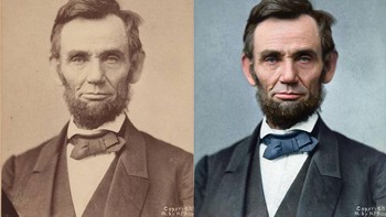 Abraham Lincoln - November 1863 - Washington DC. Foto: Instagram/lorenzofolli_history_in_color