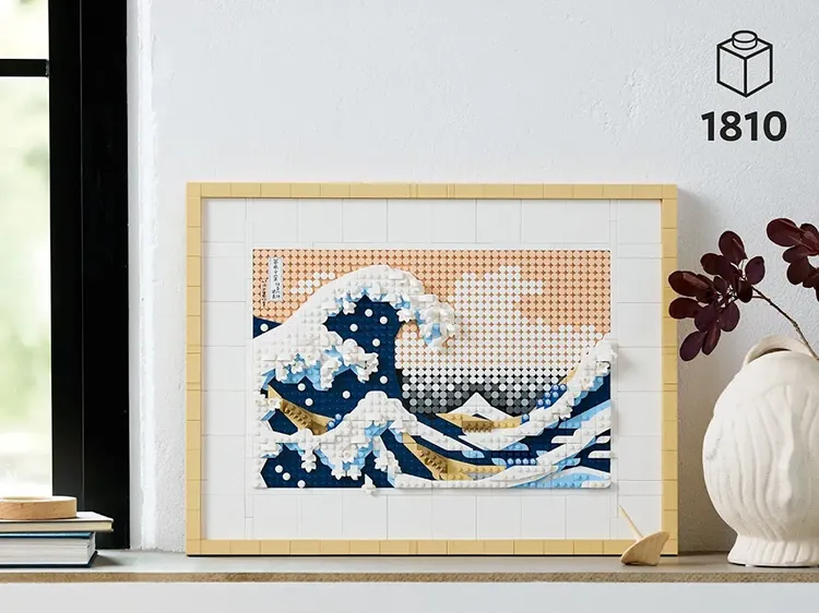 Keren Banget! Gelombang Laut Khas Hokusai Jadi Lego