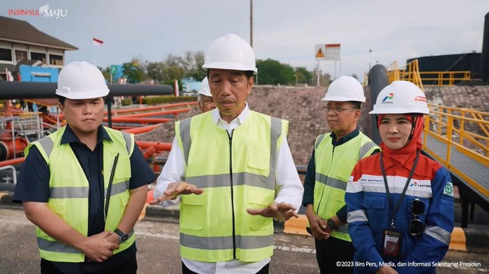Presiden Joko Widodo kunjungi Blok Migas Rokan di Riau