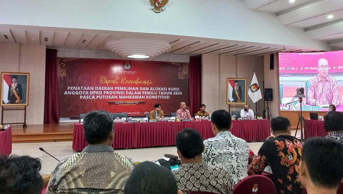 Rapat KPU RI bersama KPU provinsi, kabupaten dan kota (Anggi-detikcom)