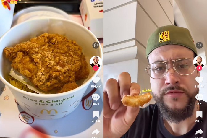 Reaksi cicip nasi dan ayam goreng di McDonalds pertama kalinya