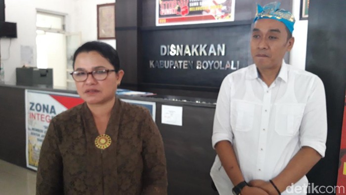 Kepala Disnakan Boyolali, Lusia Dyah Suciati dan Kabid Perikanan, Nurul Nugroho.