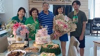 Veronica Tan kini menghabiskan lebih banyak waktu bersama keluarga. Termasuk ketika merayakan ulang tahun dengan beragam sajian spesial di atas meja makannya. Foto: Instagram/veronicatan_official